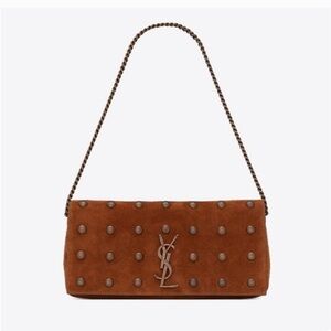 ISO (in search of)Yves Saint Laurent Brown Studded Shoulder Bag
